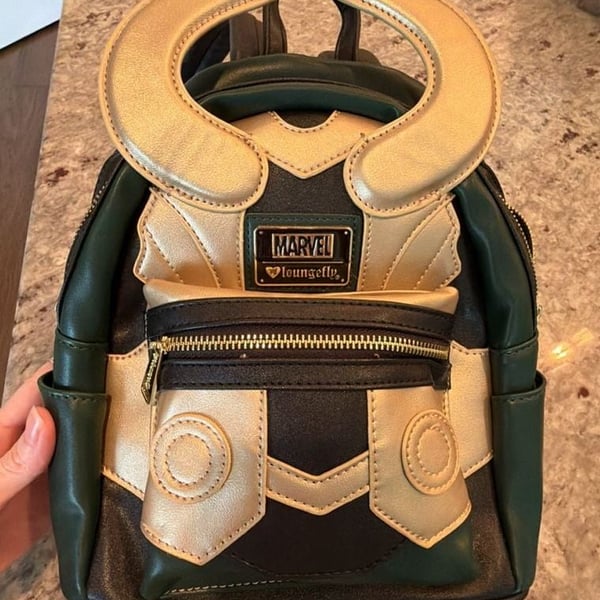 Loungefly Marvel Loki Cosplay Faux Leather Mini Backpack