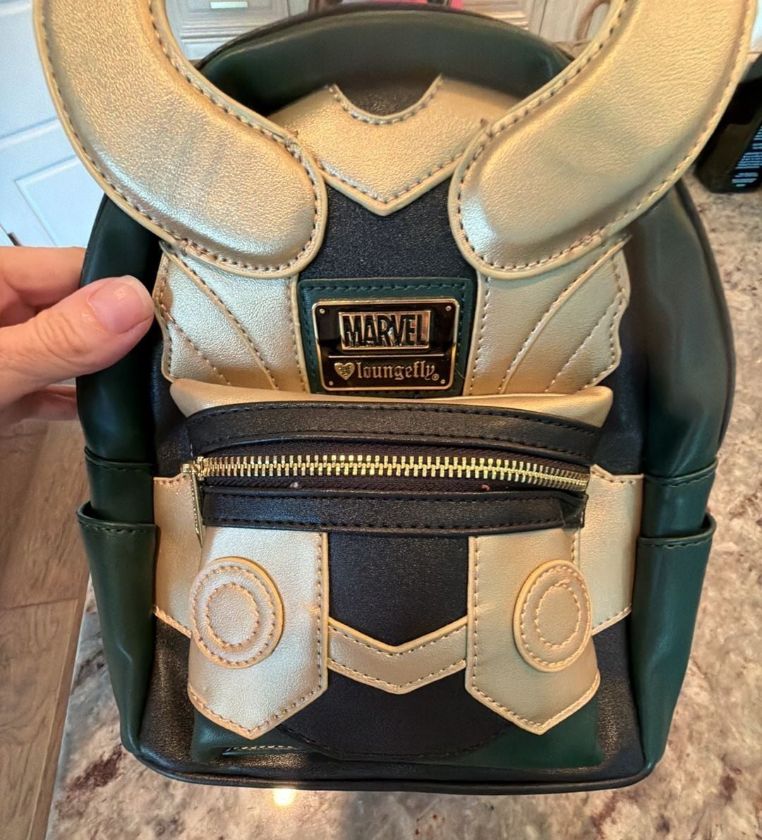 Loungefly Marvel Loki Cosplay Faux Leather Mini Backpack 4