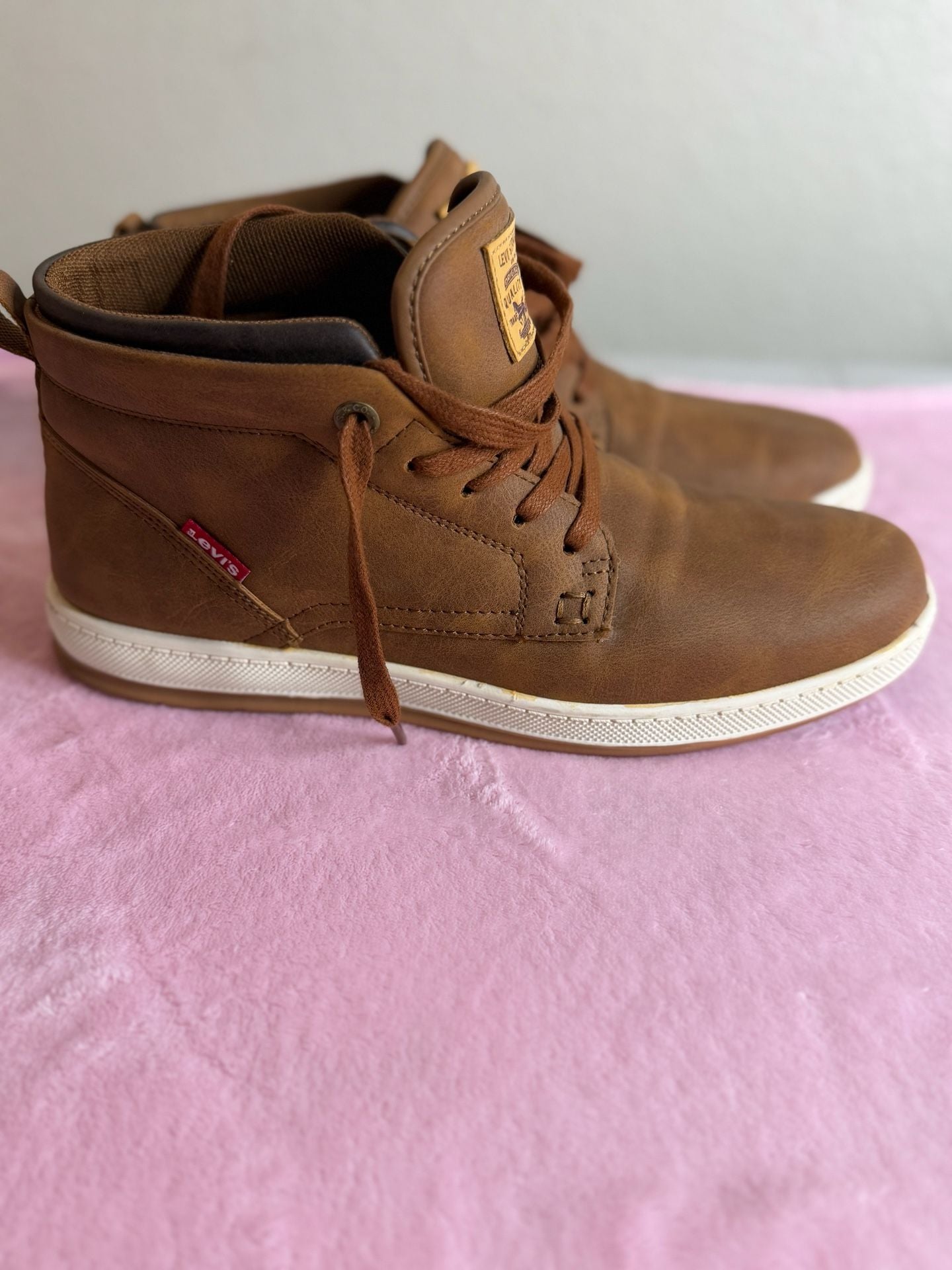 Levi's Goshen 2.0 Brown Faux Leather High Top Sneaker Boots 3