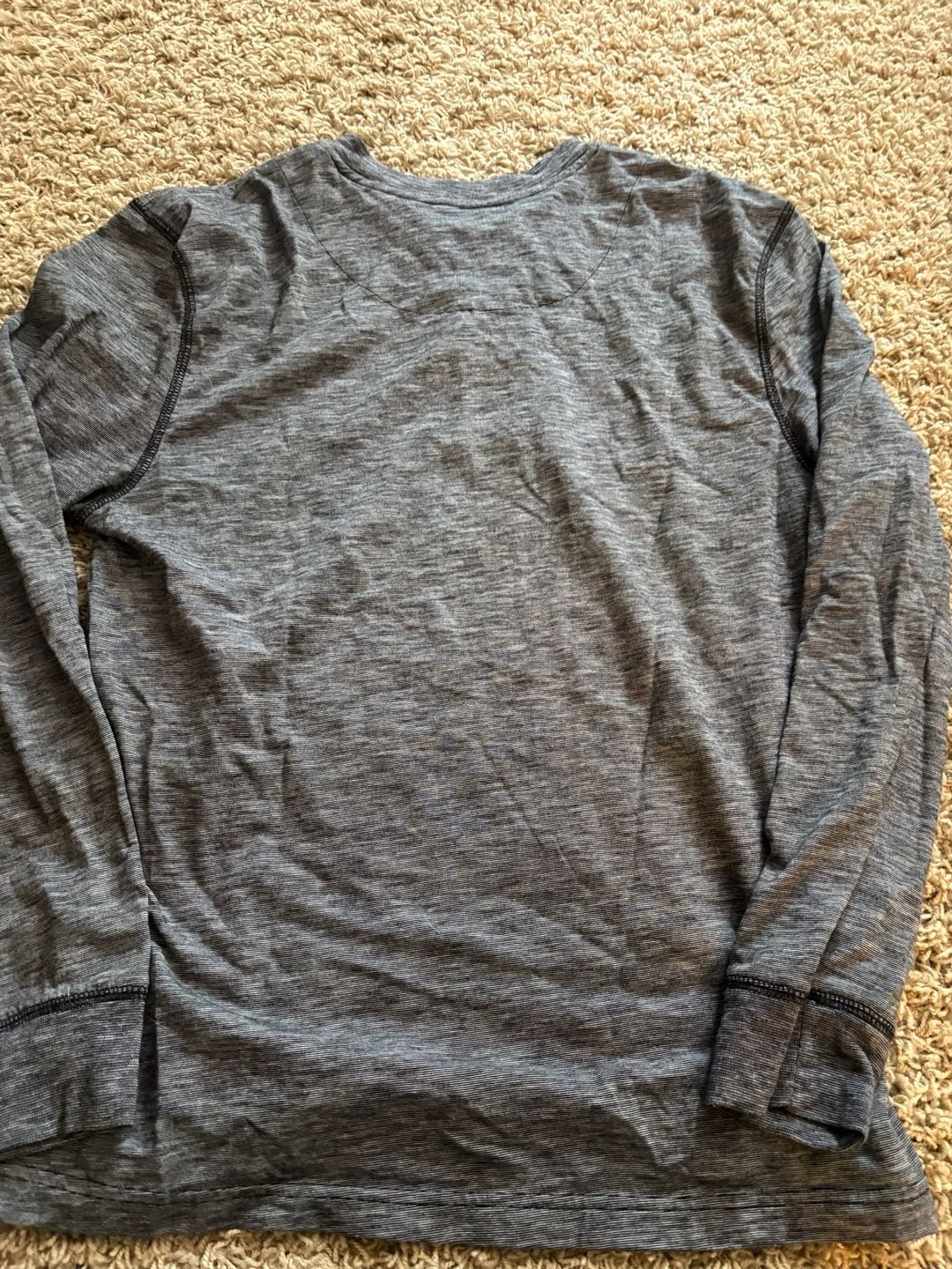Tommy Bahama Men's Medium Gray Long Sleeve Henley Shirt Cotton Blend 5