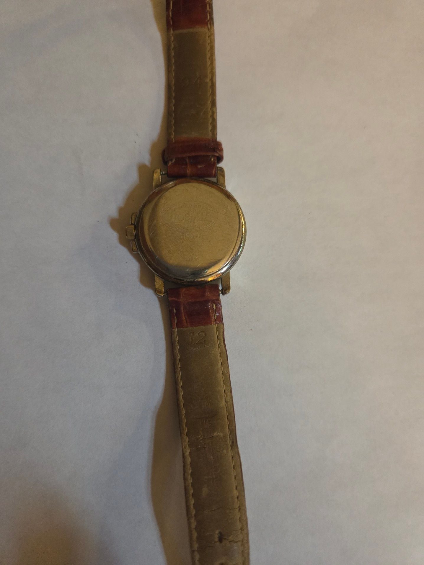 Vintage Fossil Women's Quartz Wristwatch with Brown Leather Strap and Sub-Second Dial 3