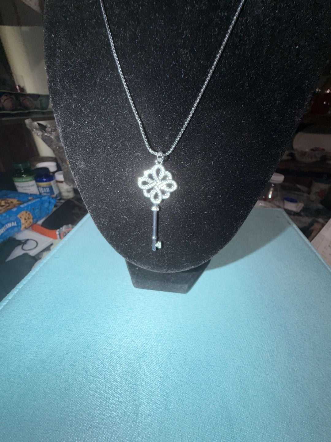 Moissanite Snowflake key Pendant 2