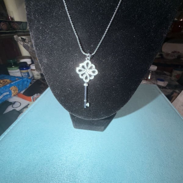 Moissanite Snowflake key Pendant