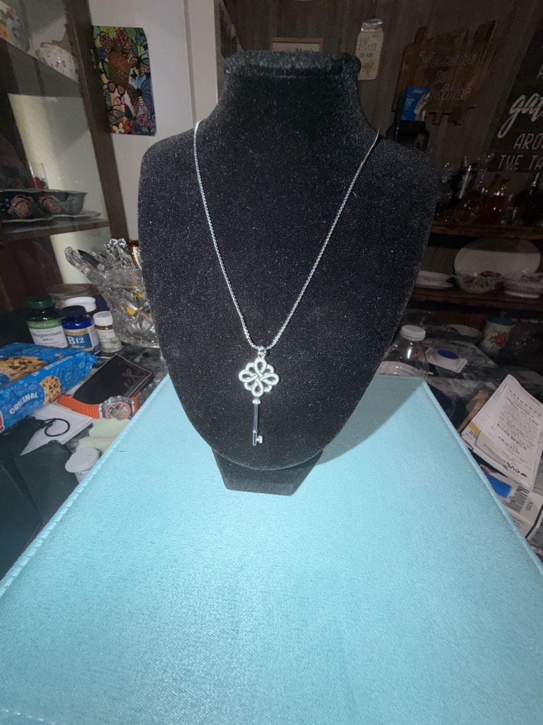 Moissanite Snowflake key Pendant 3
