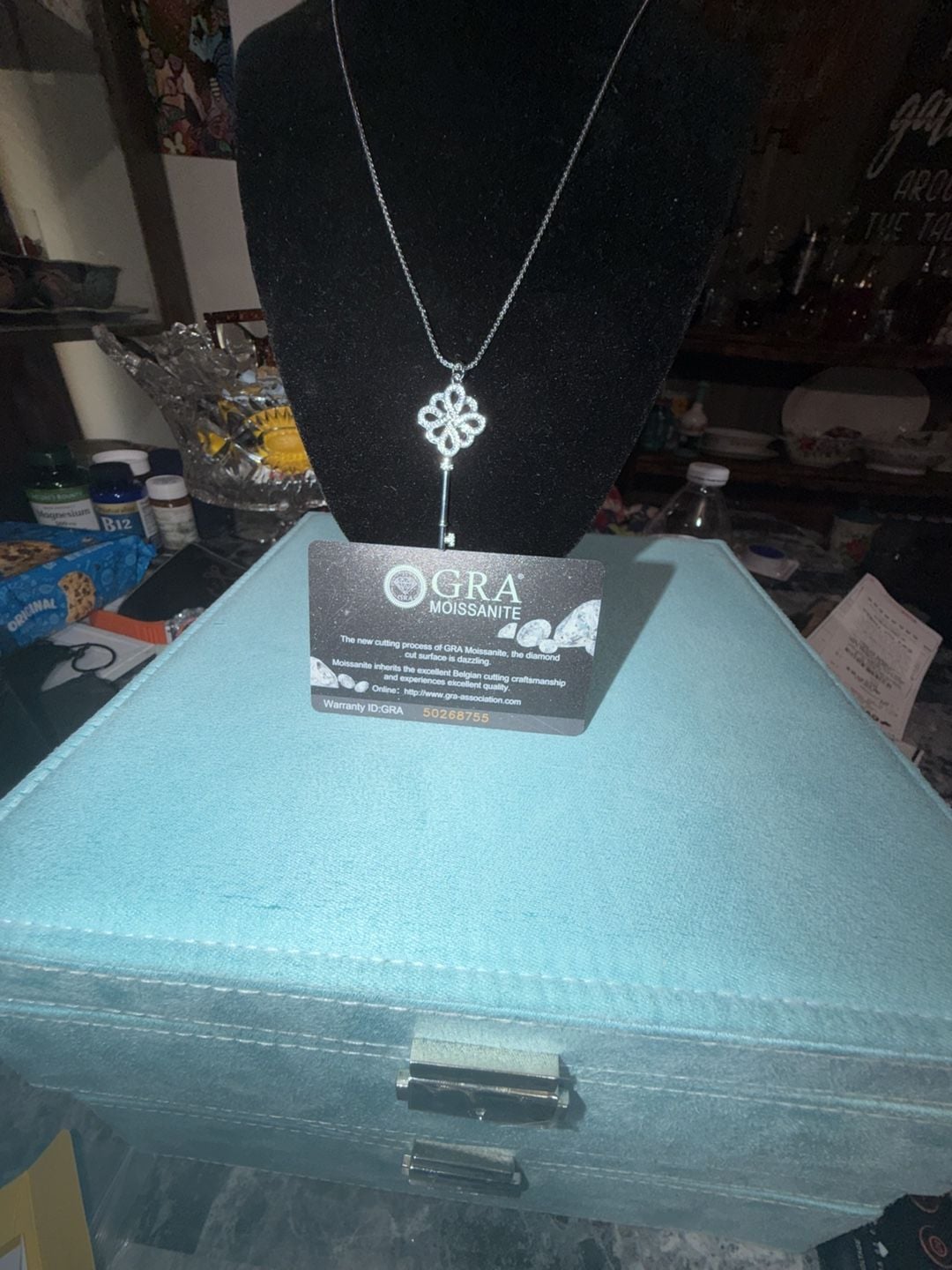 Moissanite Snowflake key Pendant 5