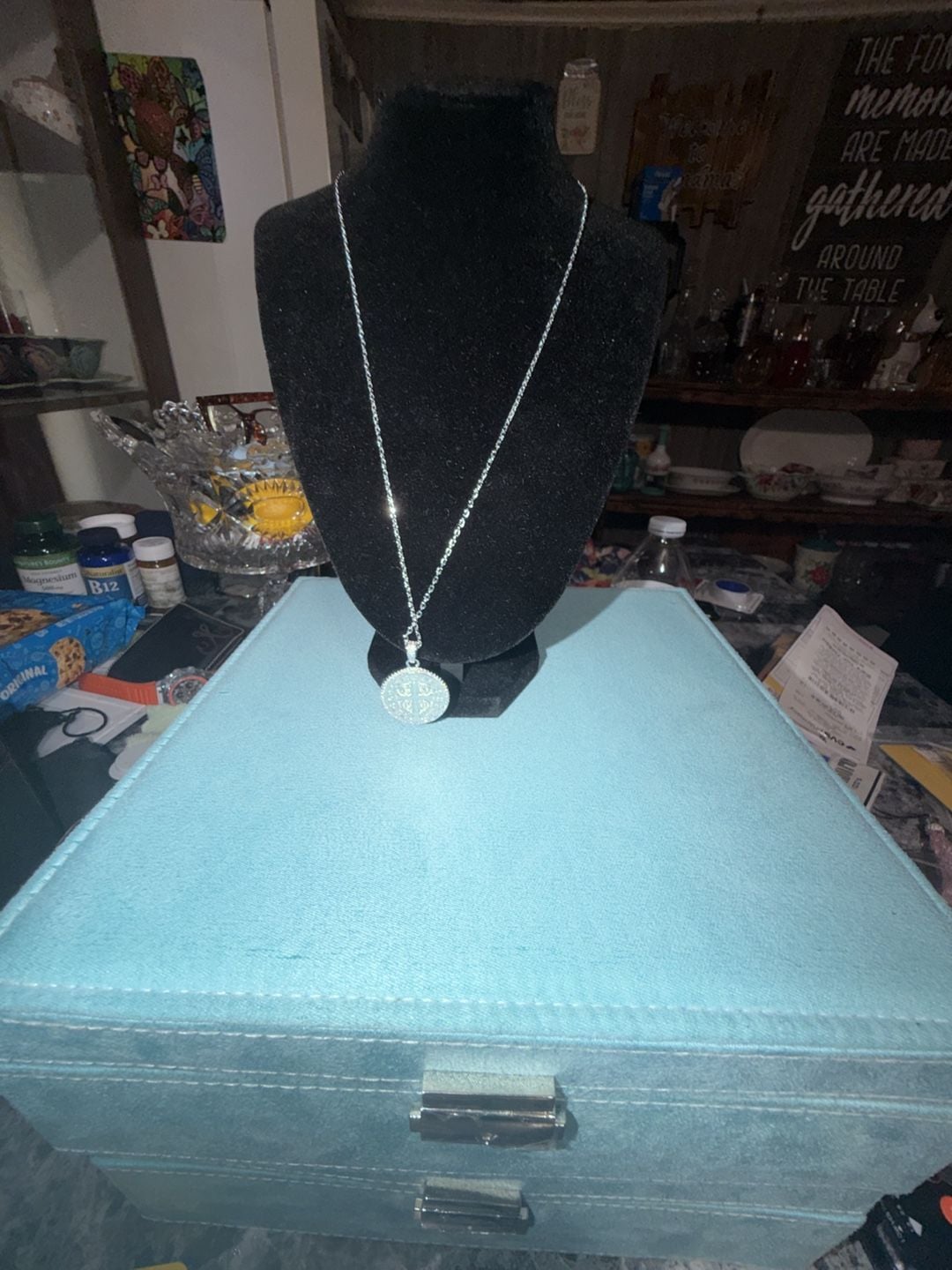 GRA Certified Moissanite Saint Benedict Medallion Necklace with Chain 5