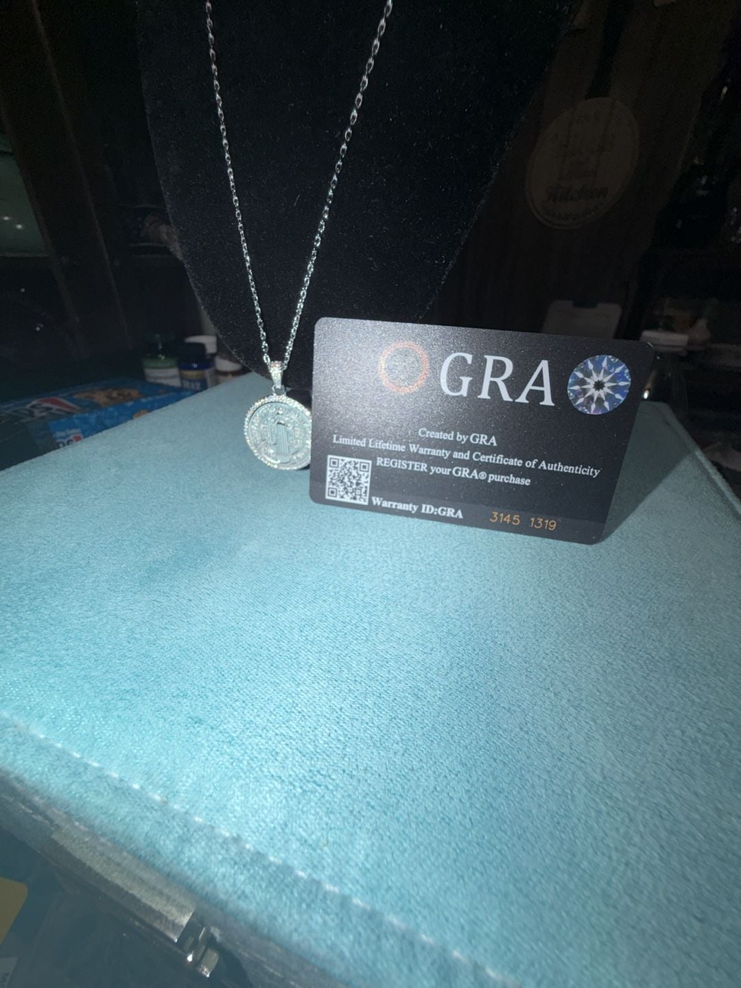 GRA Certified Moissanite Saint Benedict Medallion Necklace with Chain 6