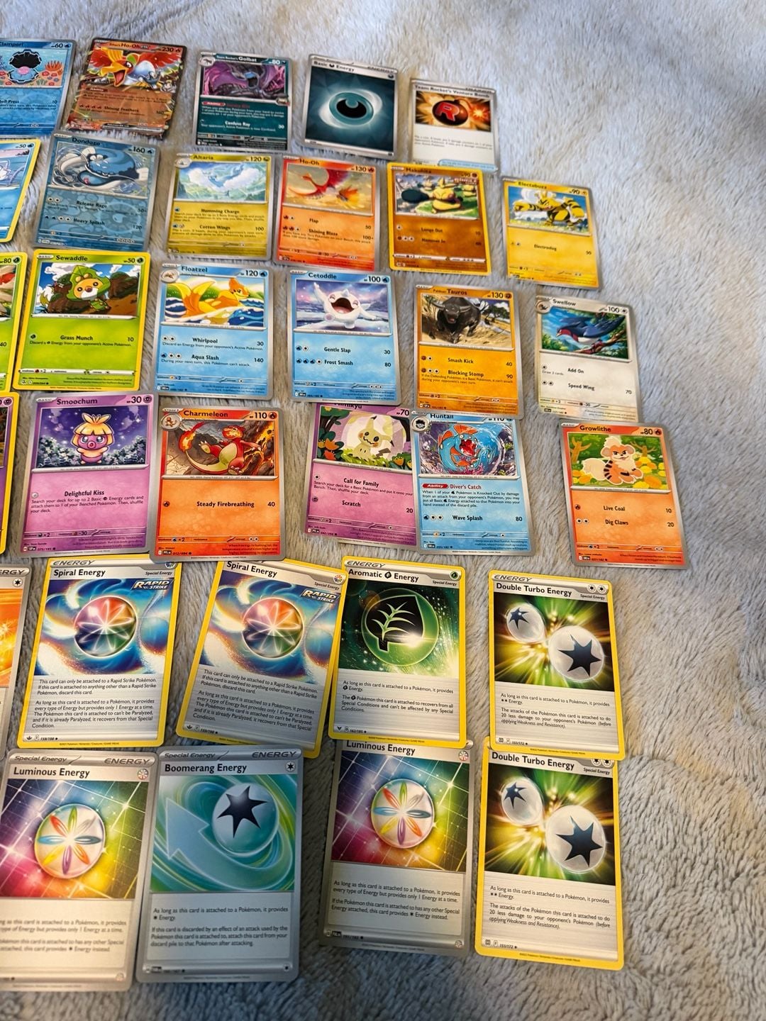 Pokemon Card Bulk Lot 50 cards and code Assorted Common Uncommon Energy Trainer Cards 2