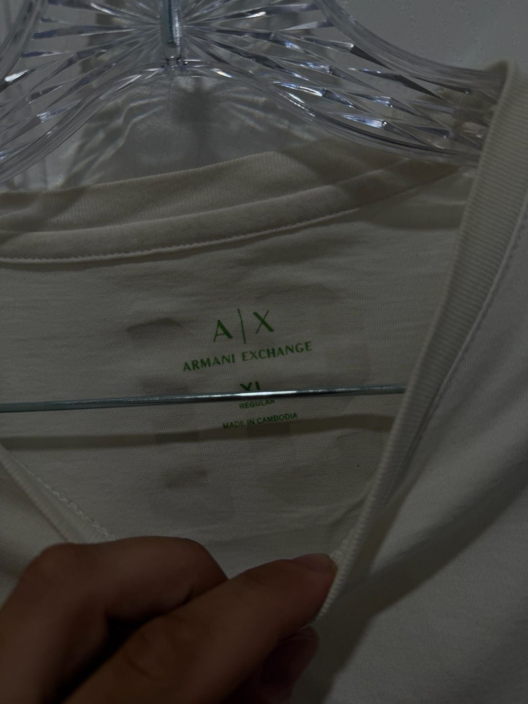 Armani Exchange Milano / New York Graphic Logo T-Shirt Cream XL 4