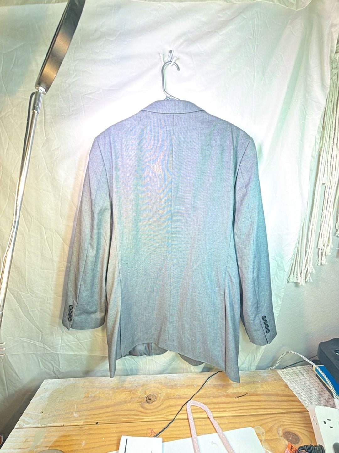 Marc Ecko MultiTask Gray Sport Coat Blazer Size 44L 3