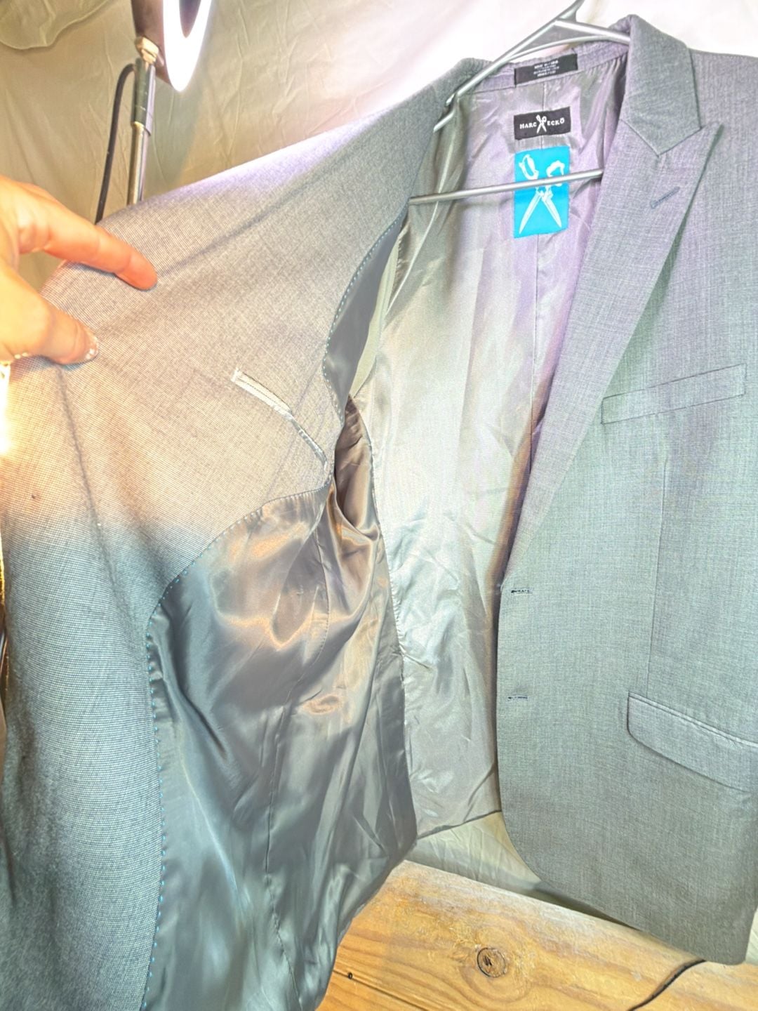 Marc Ecko MultiTask Gray Sport Coat Blazer Size 44L 4