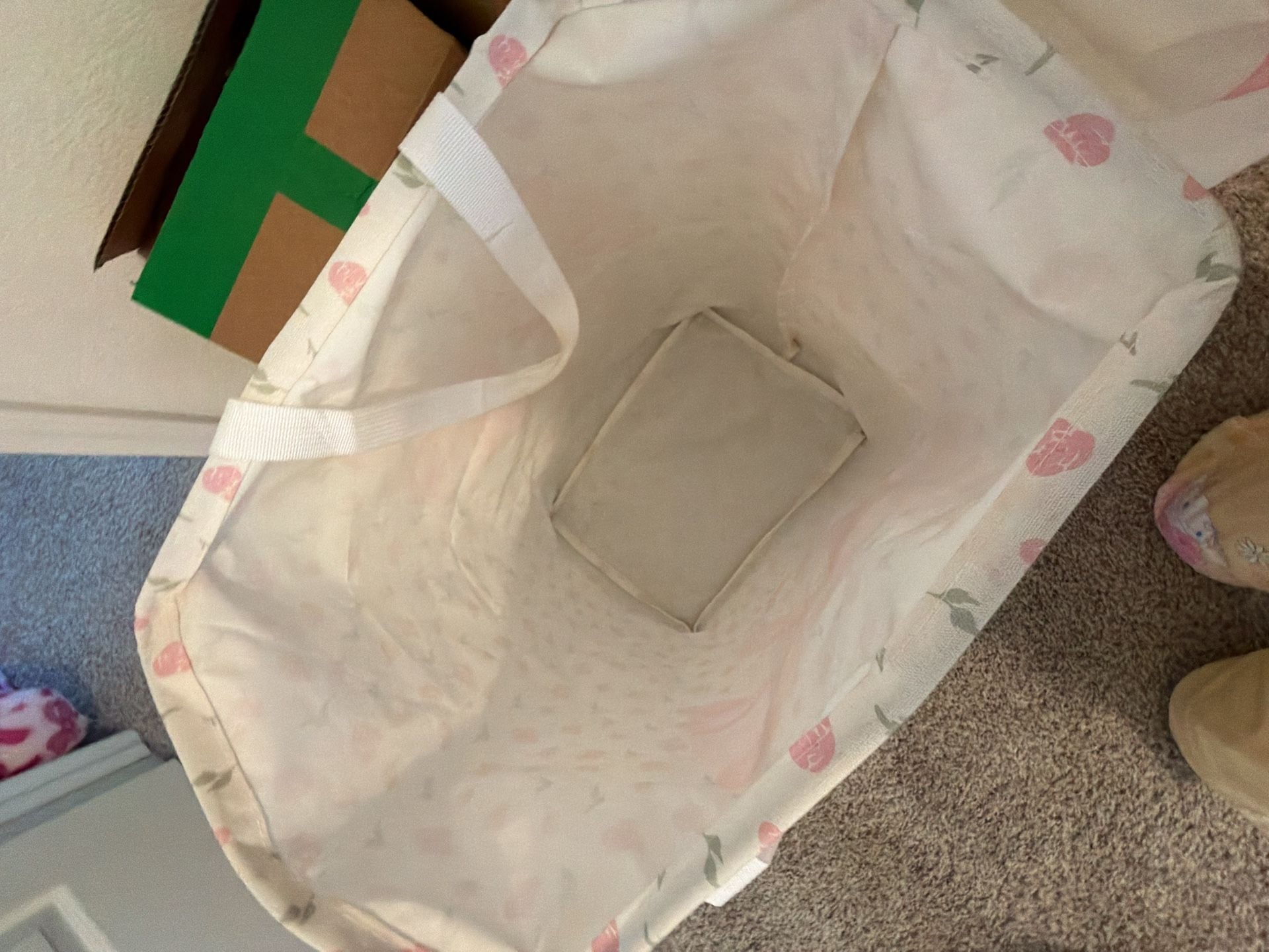 Leinuosen Coquette Pink Bow and Floral Collapsible Laundry Baskets Large Hamper Set of 2 3
