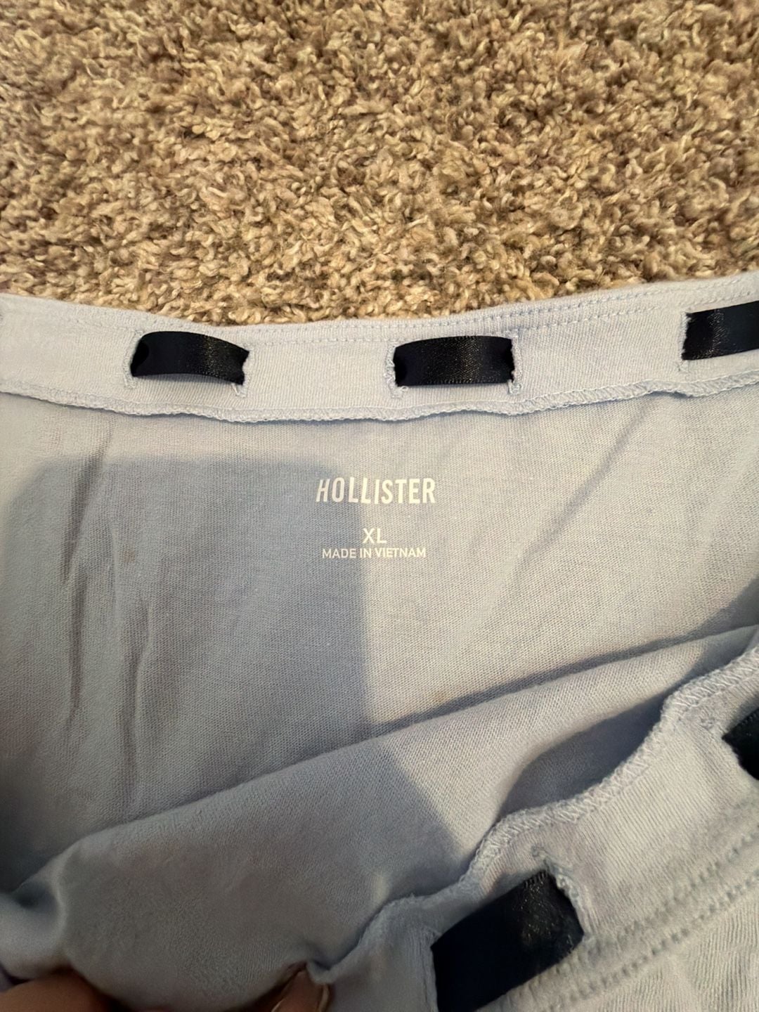 Hollister Blue Summer '98 Bikini Graphic Short Sleeve Laced Neckline T-Shirt XL 5