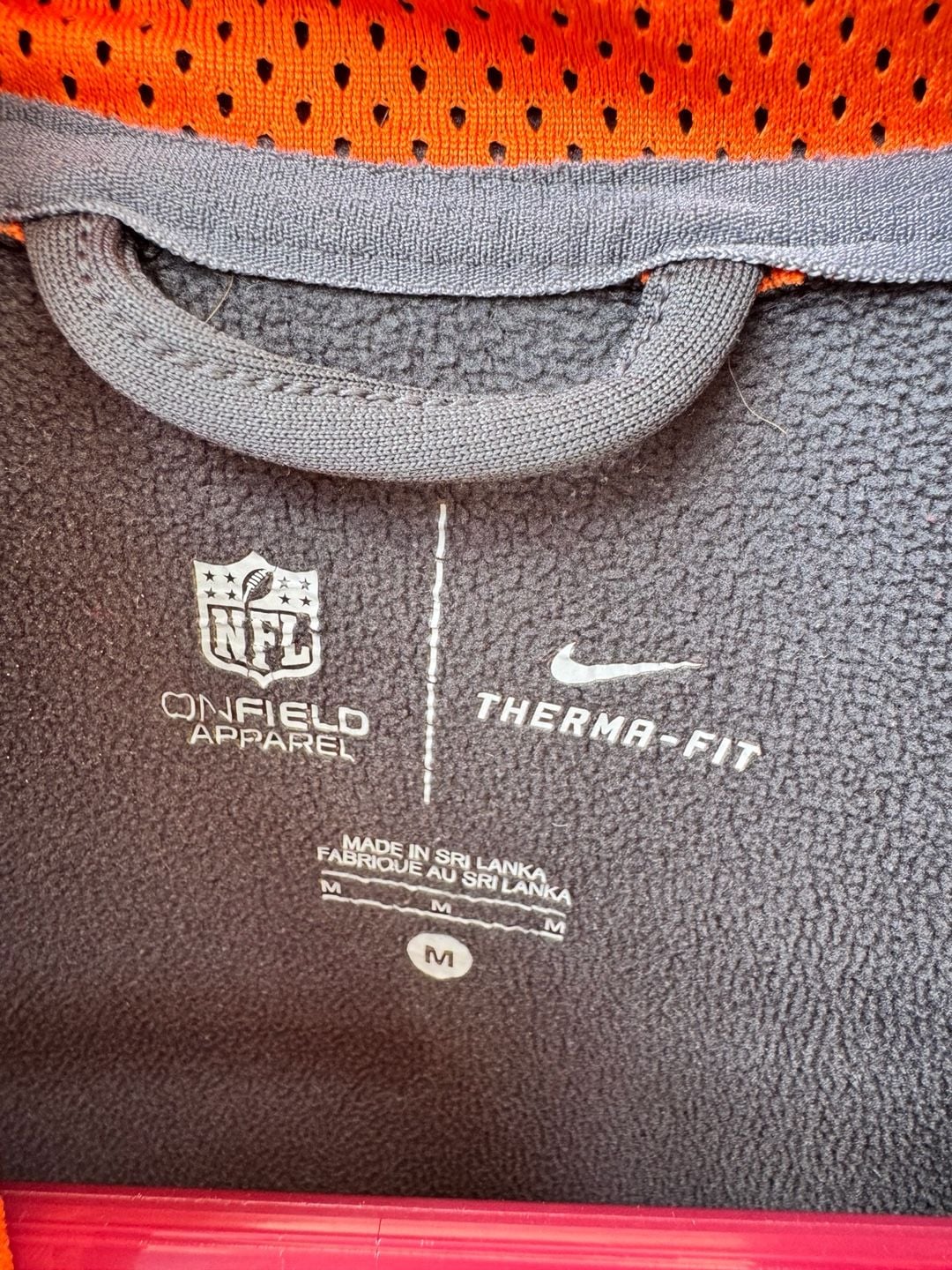 Nike NFL Cincinnati Bengals Therma-Fit Performance Pullover Hoodie Gray Medium 3