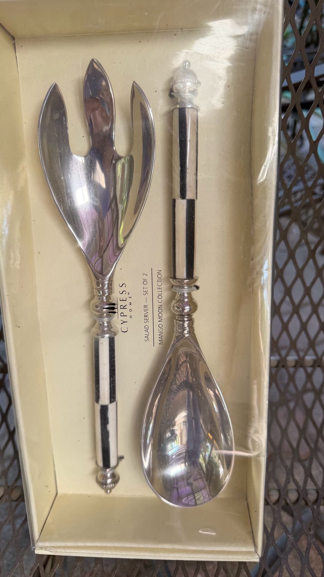 Cypress Home Mango Moon Collection Salad Server Set of 2 1