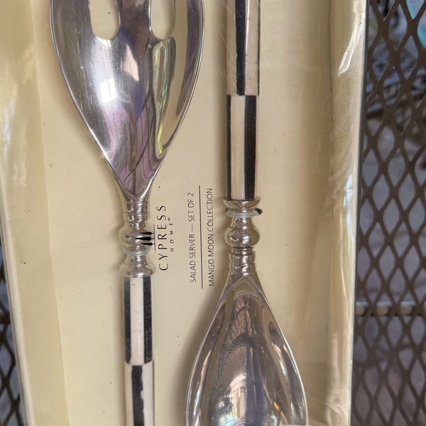 Cypress Home Mango Moon Collection Salad Server Set of 2