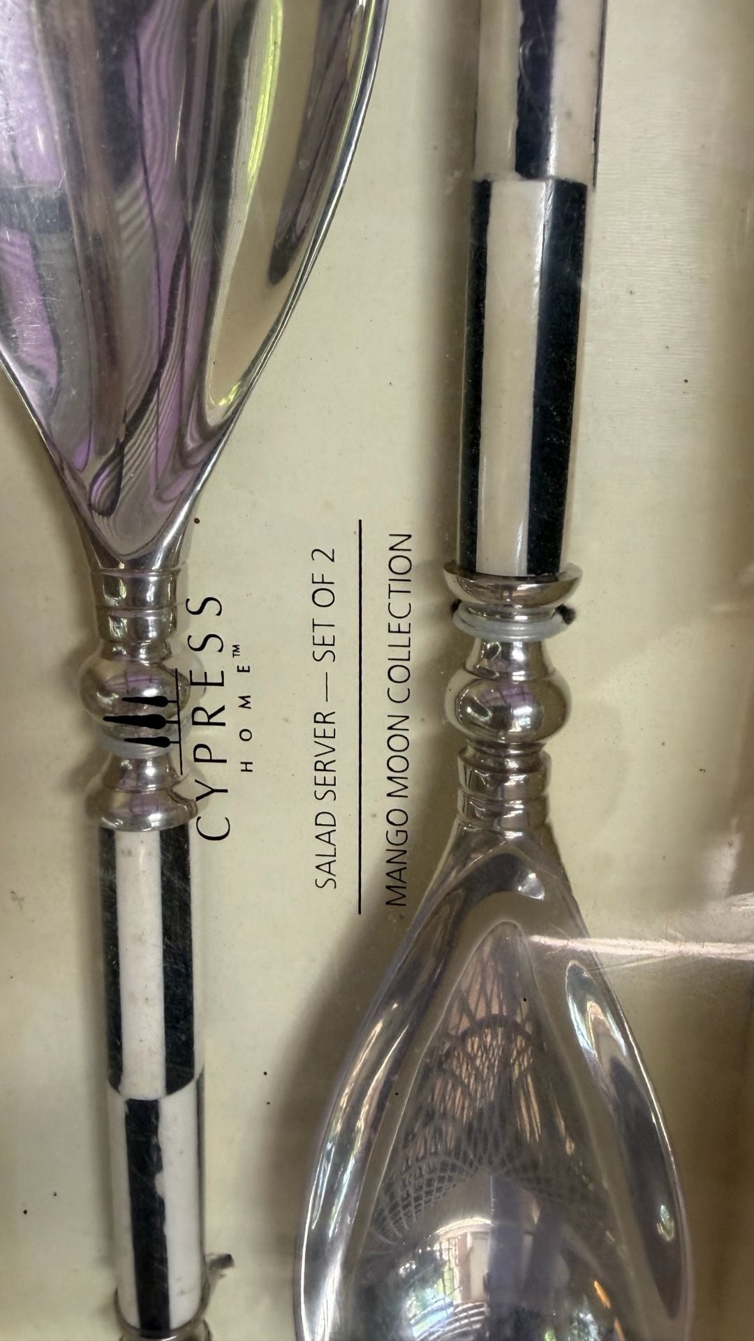 Cypress Home Mango Moon Collection Salad Server Set of 2 2