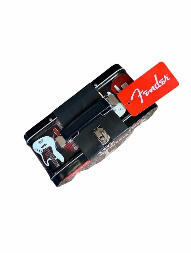 Fender Accessory Lunchbox Pack Essential Guitar Accessories Tin 6