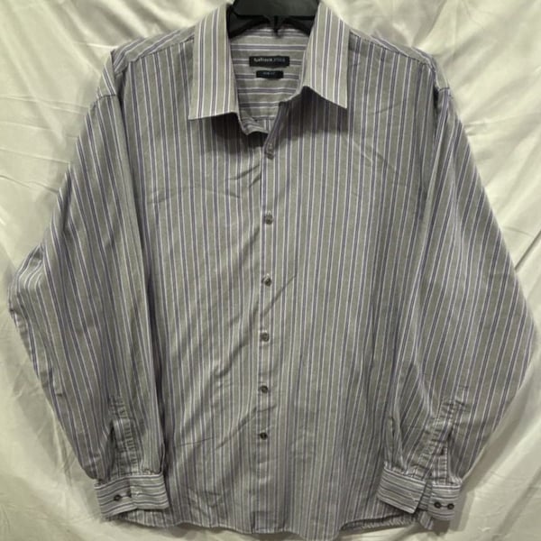 Van Heusen Studio Slim Fit Striped Long Sleeve Button-Up Dress Shirt