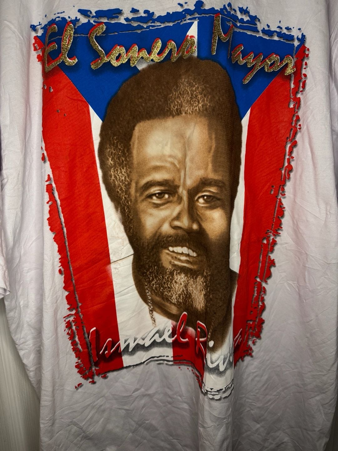 Vintage Ismael Rivera El Sonero Mayor Puerto Rico Graphic T-Shirt 3XL 4