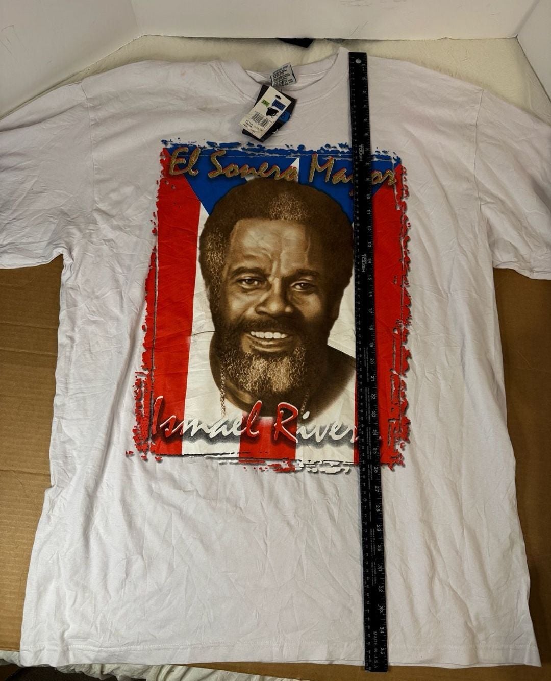 Vintage Ismael Rivera El Sonero Mayor Puerto Rico Graphic T-Shirt 3XL 12