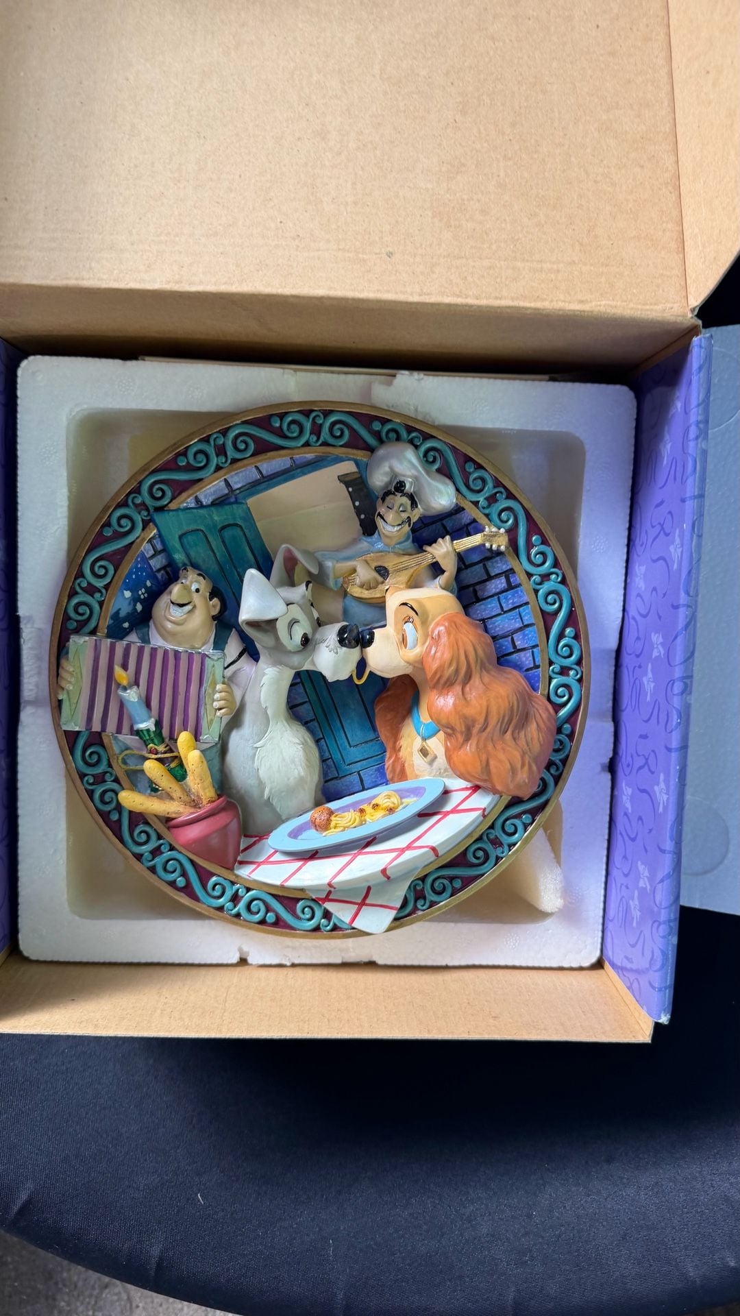 Walt Disney's Lady and the Tramp A Beautiful Bella Notte Collectible Plate. 1