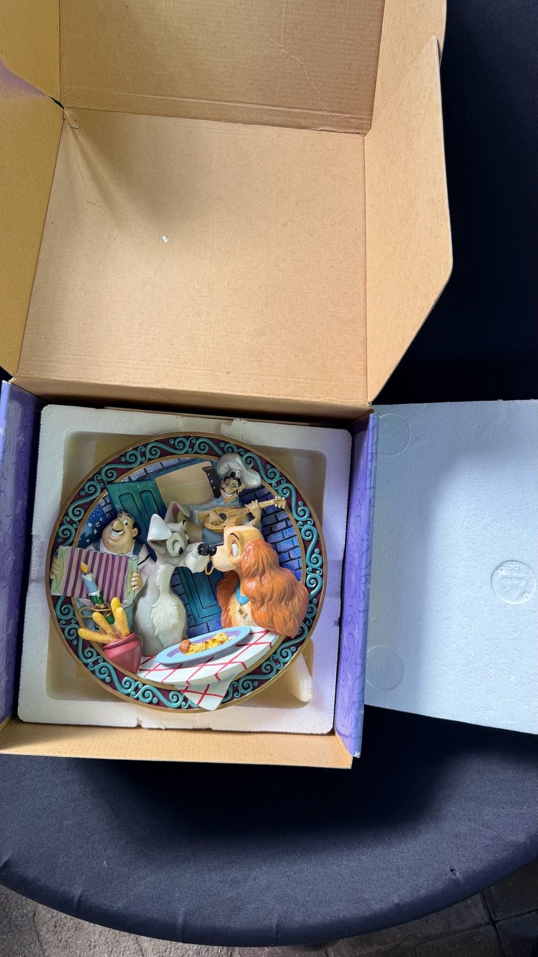 Walt Disney's Lady and the Tramp A Beautiful Bella Notte Collectible Plate. 2