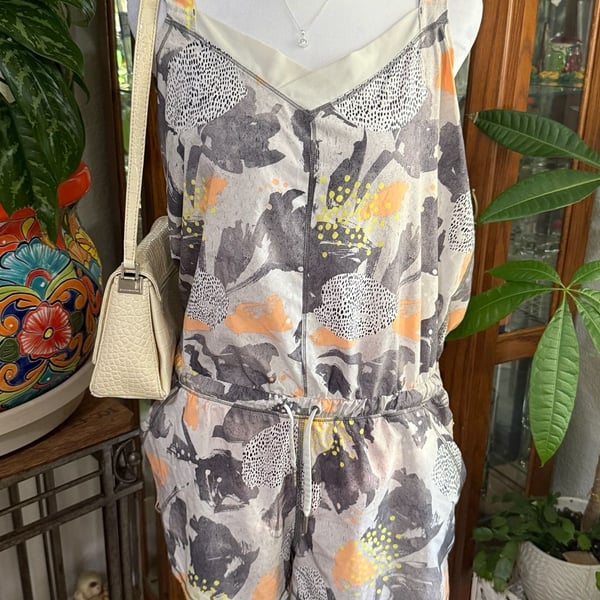 Lululemon White Multicolor One Piece Romper