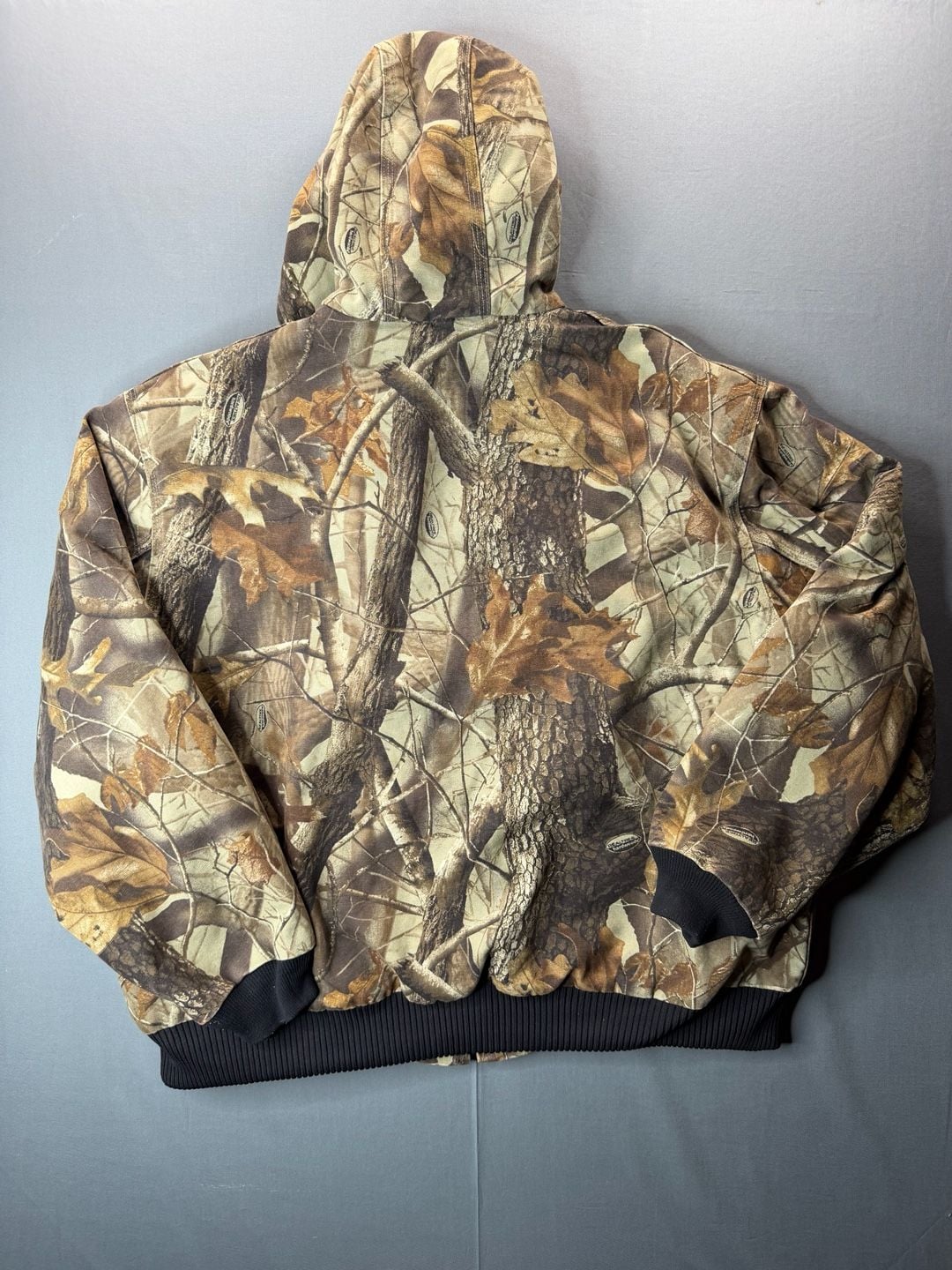Vintage Carhartt J143 CMO Realtree Hardwoods Camo Thermal-Lined Jacket Mens 2XL 8