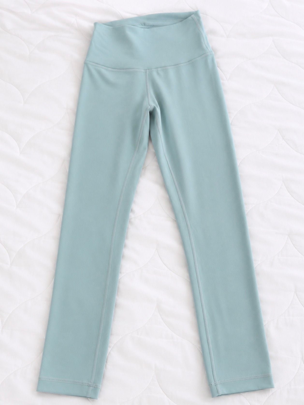 Lululemon High Rise Leggings Size 4 Mint Green Cropped 21” 2