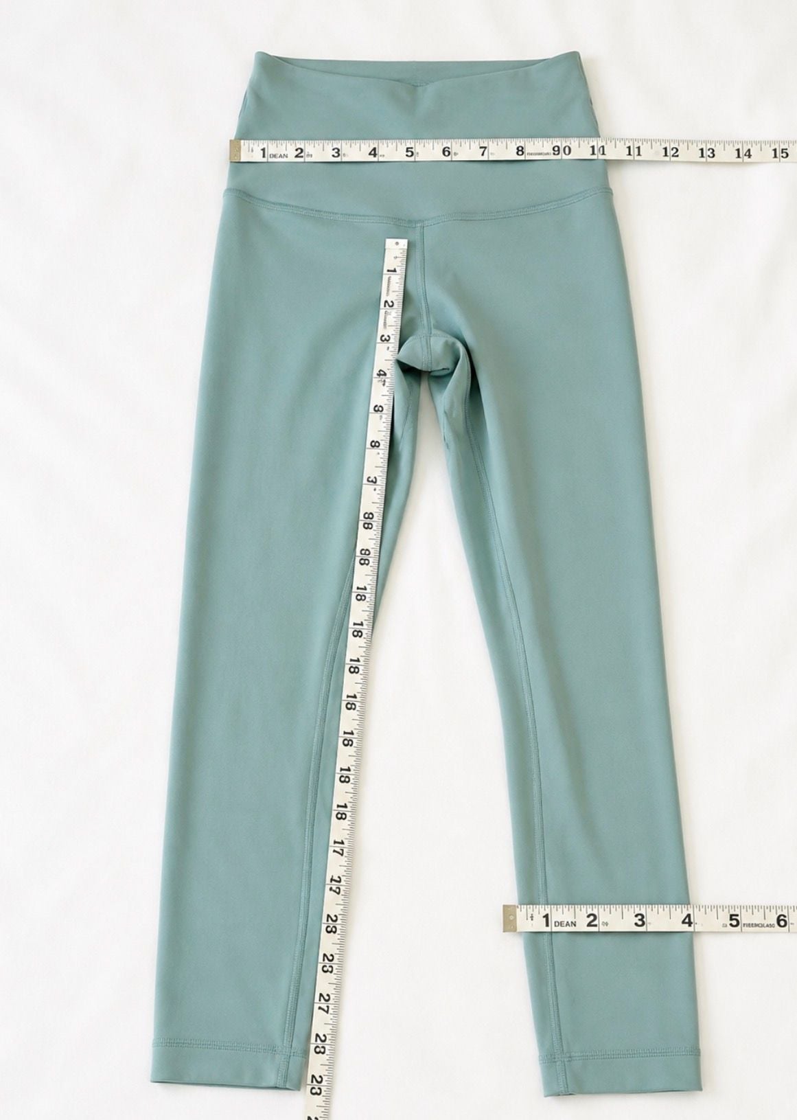 Lululemon High Rise Leggings Size 4 Mint Green Cropped 21” 7