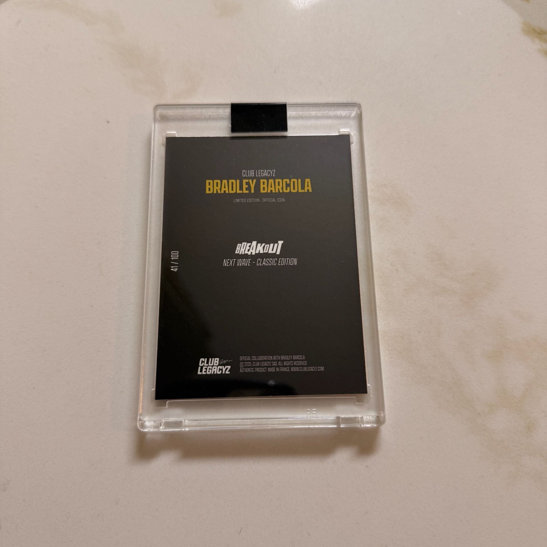2025 Club Legacyz Bradley Barcola Breakout Next Wave Classic Edition #41/100 2