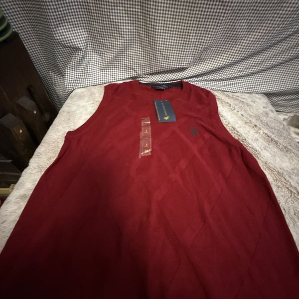 U.S. Polo Assn. Red Wool Sweater Vest - Size S