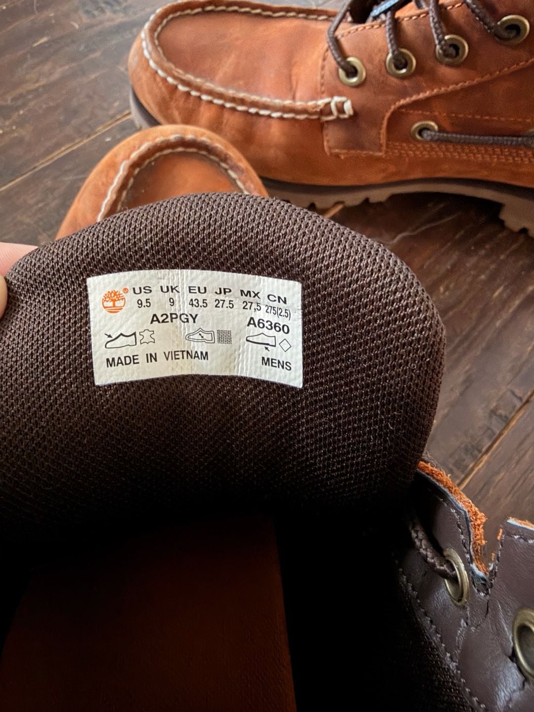 Timberland Oakwell 7-Eye Moc-Toe Brown Nubuck Hiking Boots size 9.5 12
