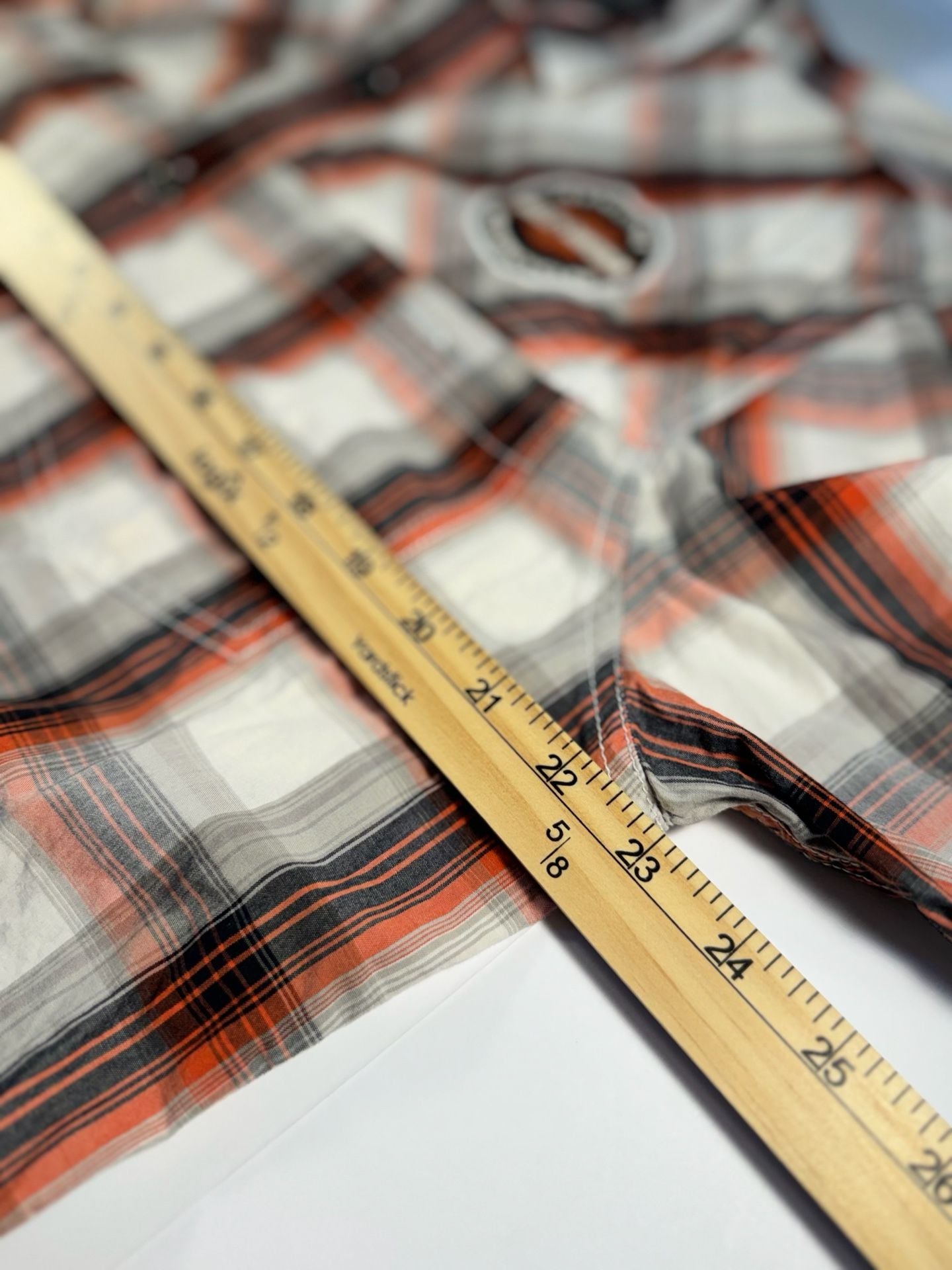 Harley-Davidson Men's Genuine Oil Can Short Sleeve Plaid Woven Shirt Size Large 8