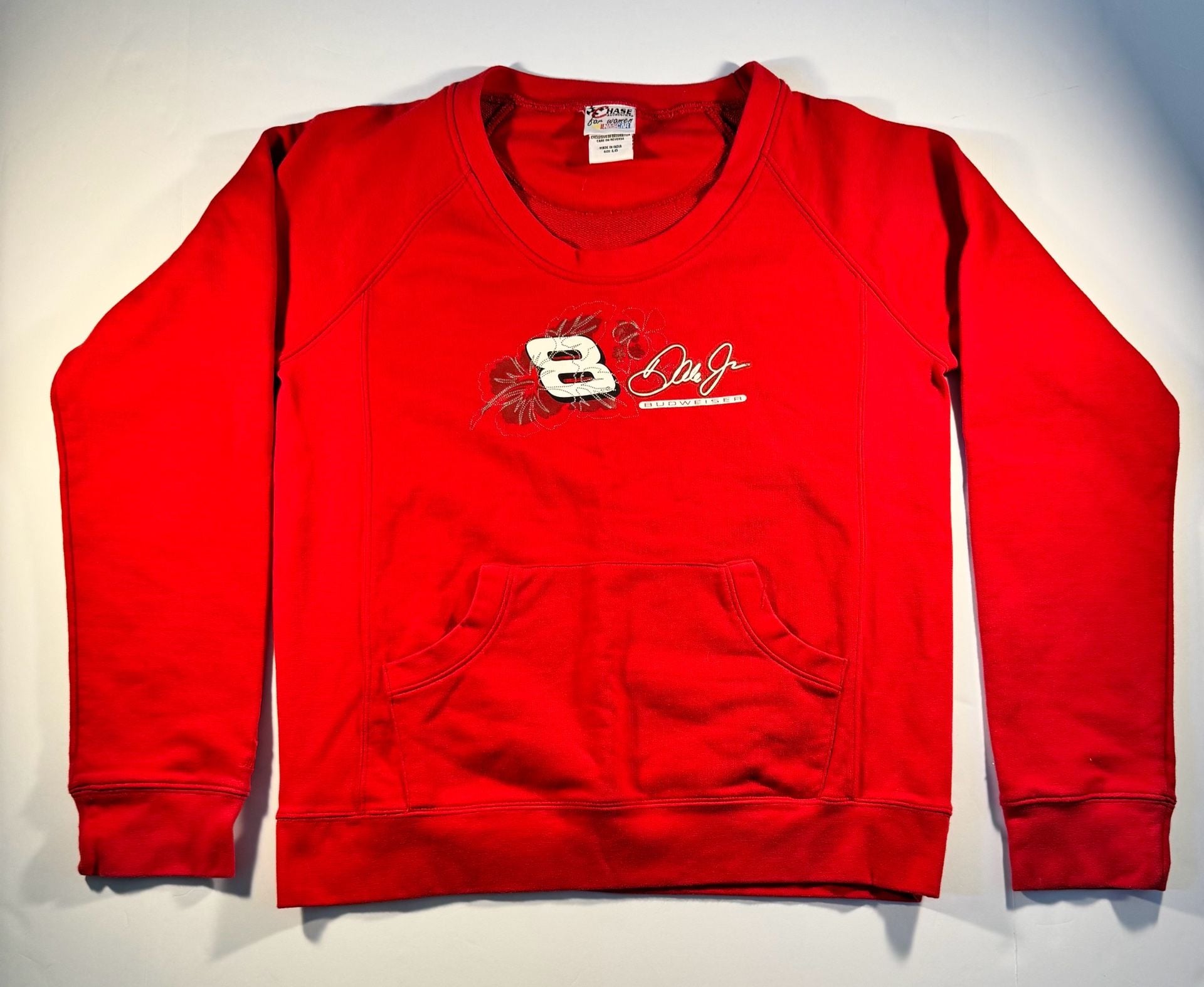 Chase Authentics For Women Nascar Dale Earnhardt Jr. #8 Budweiser Sweatshirt 2