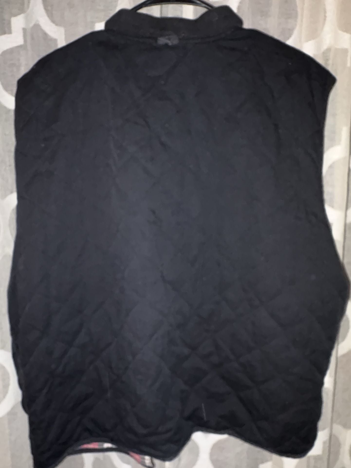Vintage Marlboro Country Store Reversible Quilted Vest Black Red Plaid Large 4