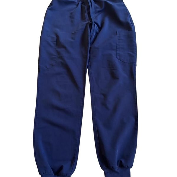 Mandala Scrubs Women's Navy Blue Jogger Scrub Pants with Pockets