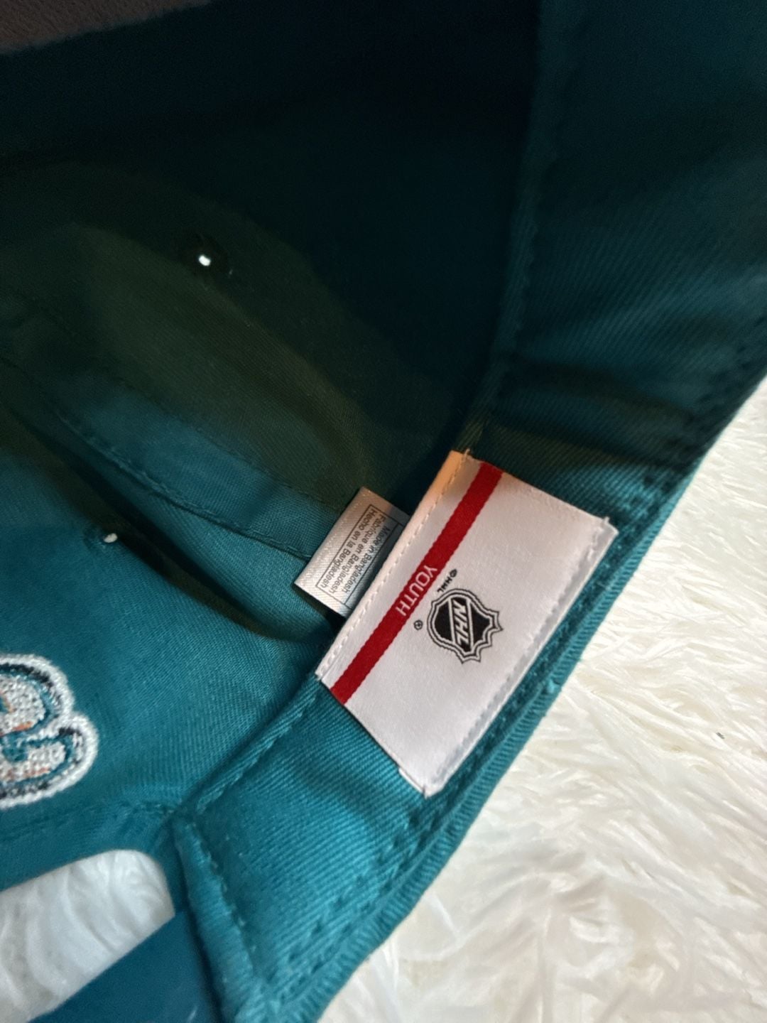 San Jose Sharks Youth NHL Snapback Hat Teal Flat Bill Cap 6