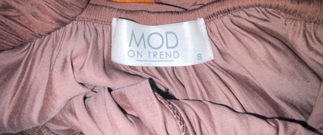 Mod On Trend Brown Pleated Halter Maxi Dress Size S 4