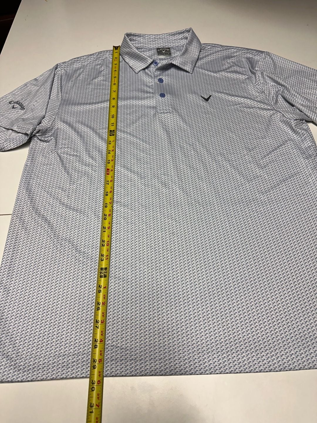 Callaway Men's Chevron Foulard Print Short Sleeve Golf Polo Shirt Large 7