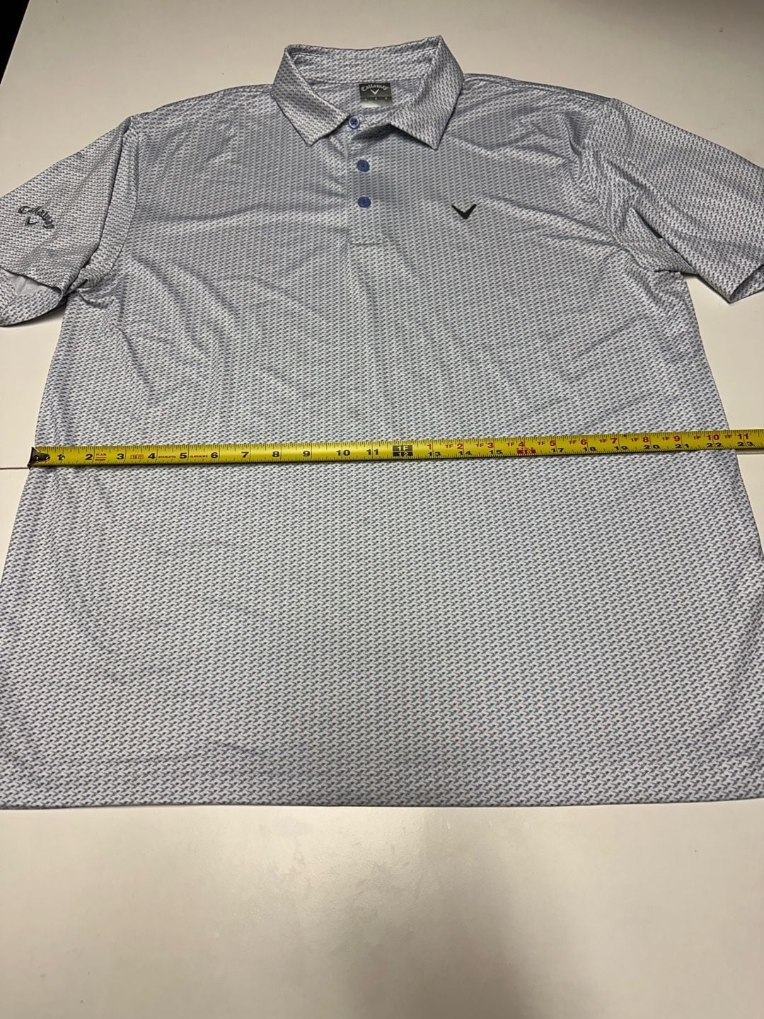Callaway Men's Chevron Foulard Print Short Sleeve Golf Polo Shirt Large 8