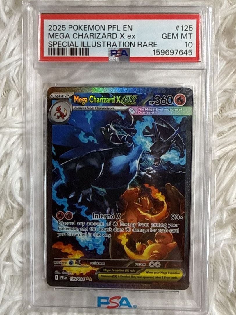 2025 Pokemon Phantasmal Flames Mega Charizard X ex Special Illustration Rare #125 PSA 10 1