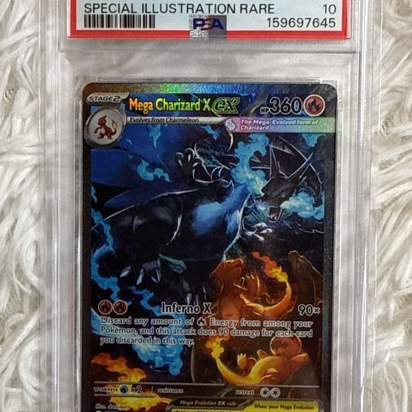 2025 Pokemon Phantasmal Flames Mega Charizard X ex Special Illustration Rare #125 PSA 10