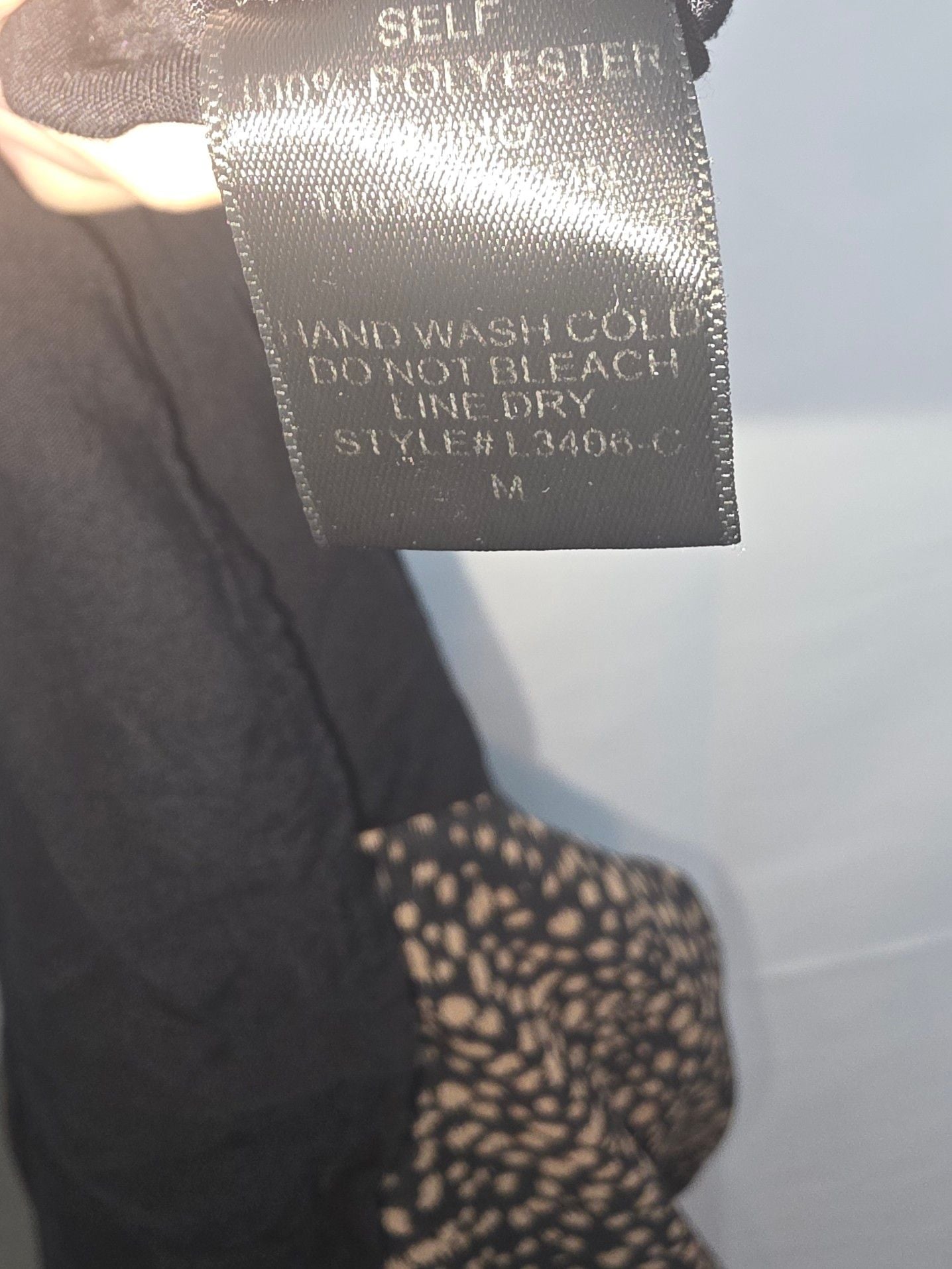 By Together Collection Black and Tan Leopard Print Chiffon Bell Sleeve Blouse Size M L3406-C 6