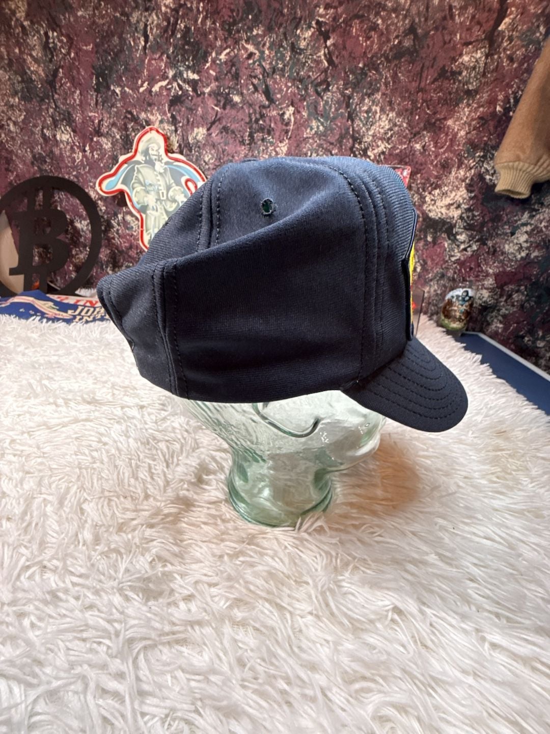 Vintage Eagle Crest Korea Veteran Service Ribbons Snapback Hat Cap Made in USA 3
