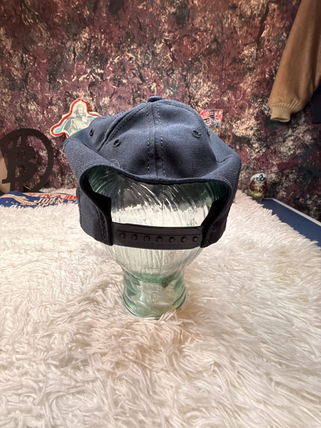 Vintage Eagle Crest Korea Veteran Service Ribbons Snapback Hat Cap Made in USA 4