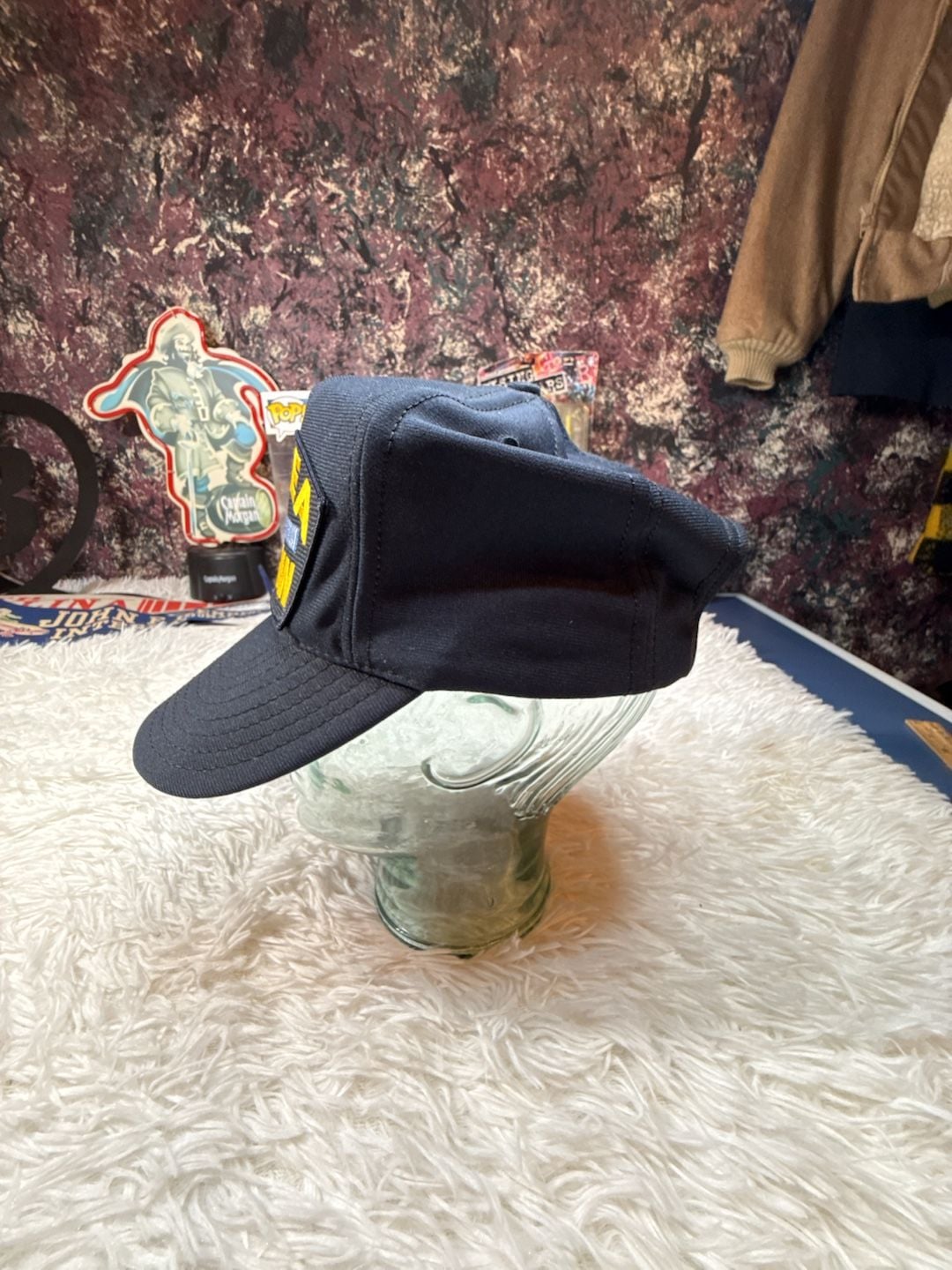 Vintage Eagle Crest Korea Veteran Service Ribbons Snapback Hat Cap Made in USA 5