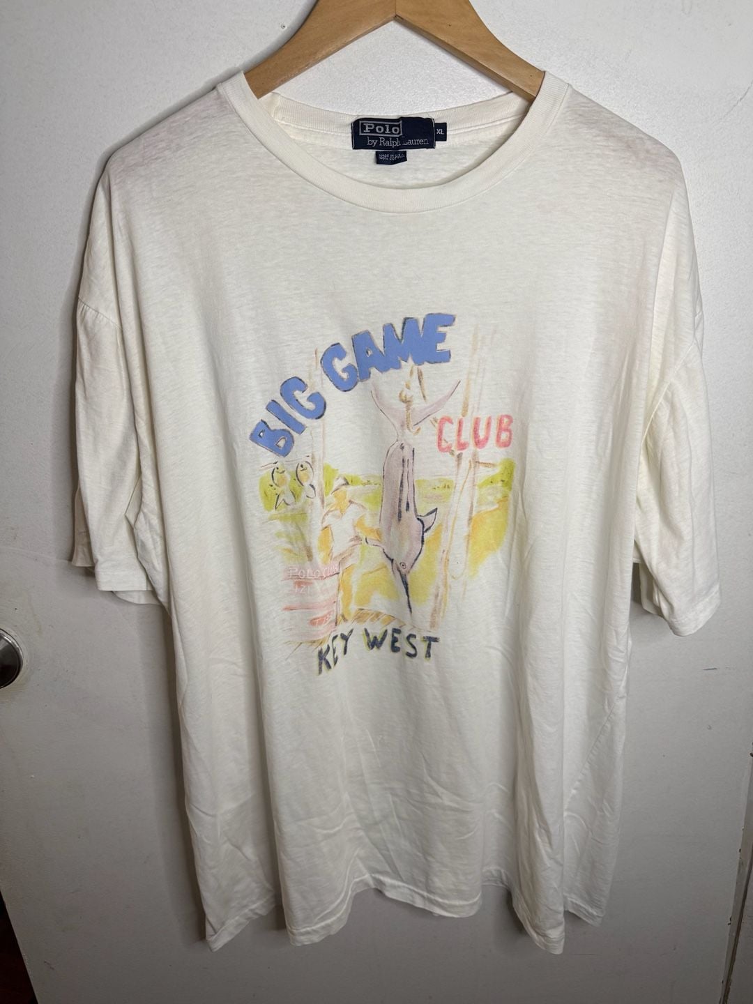 Vintage Polo Ralph Lauren Big Game Club Key West Graphic T-Shirt XL 2