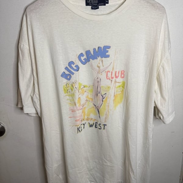 Vintage Polo Ralph Lauren Big Game Club Key West Graphic T-Shirt XL